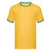 Men's Yellow T-shirt Ringer Fruit of the Loom