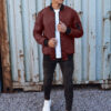 Men's bomber jacket burgundy Dstreet