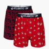 Men's boxer shorts ATLANTIC 2Pack - red/dark blue