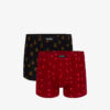 Men's boxers ATLANTIC 2Pack - burgundy/black