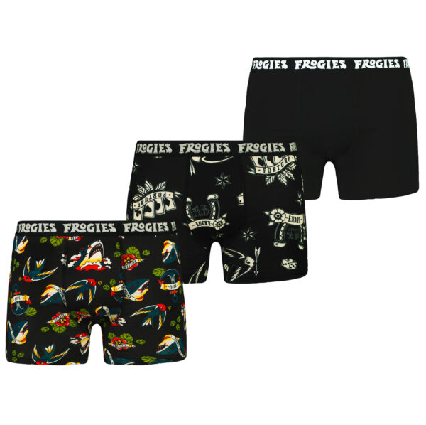 Men's boxers Old school tattoo 3P Frogies Christmas