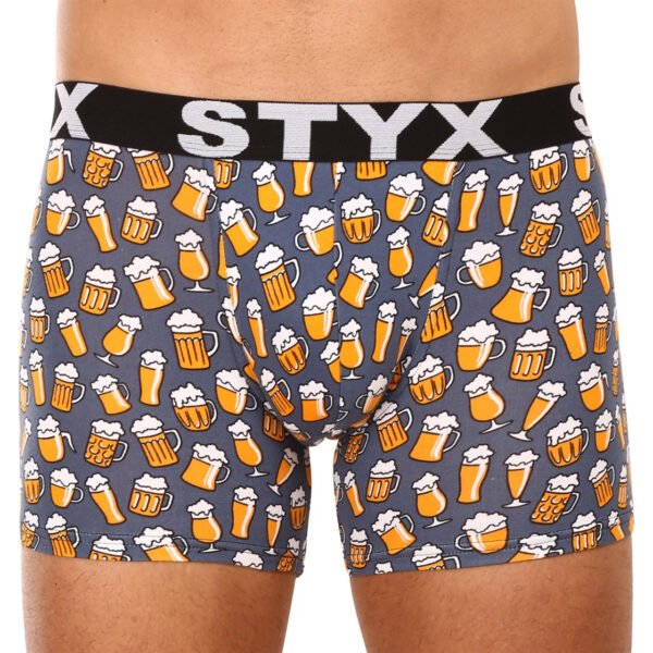 Men's boxers Styx long art sports rubber beer