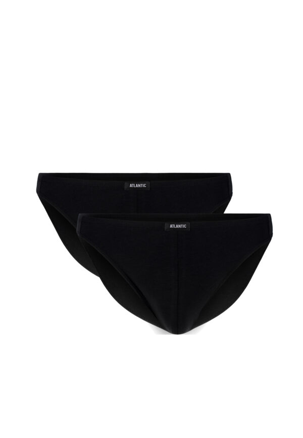 Men's briefs made of Pima cotton ATLANTIC Mini 2Pack - black