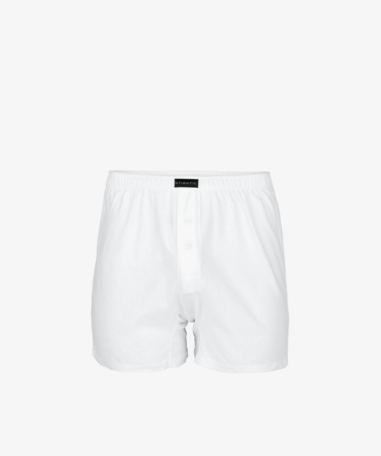 Men's classic boxers with buttons ATLANTIC - white