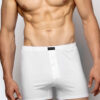 Men's classic boxers with buttons ATLANTIC - white