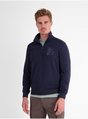 Men's dark blue zip-up sweatshirt LERROS - Men's