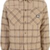 Men's flannel shirt jacket beige