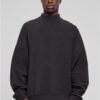 Men's fleece oversized sweatshirt Crew black