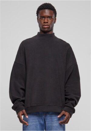 Men's fleece oversized sweatshirt Crew black