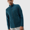 Men's fleece with a regular 4F stand-up collar - marine