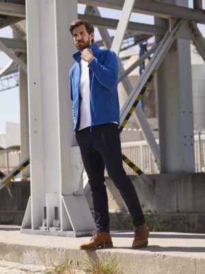 Men's fleece with long zipper 100% polyester