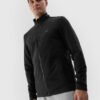 Men's fleece with regular 4F stand-up collar - black