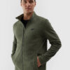 Men's fleece with stand-up collar regular 4F - olive