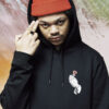 Men's hoodie Hand Rose black