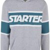 Men's hoodie Starter Across Stripe Hoodie gray melange/turquoise