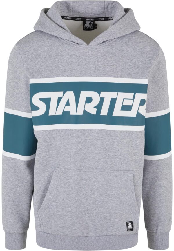 Men's hoodie Starter Across Stripe Hoodie gray melange/turquoise