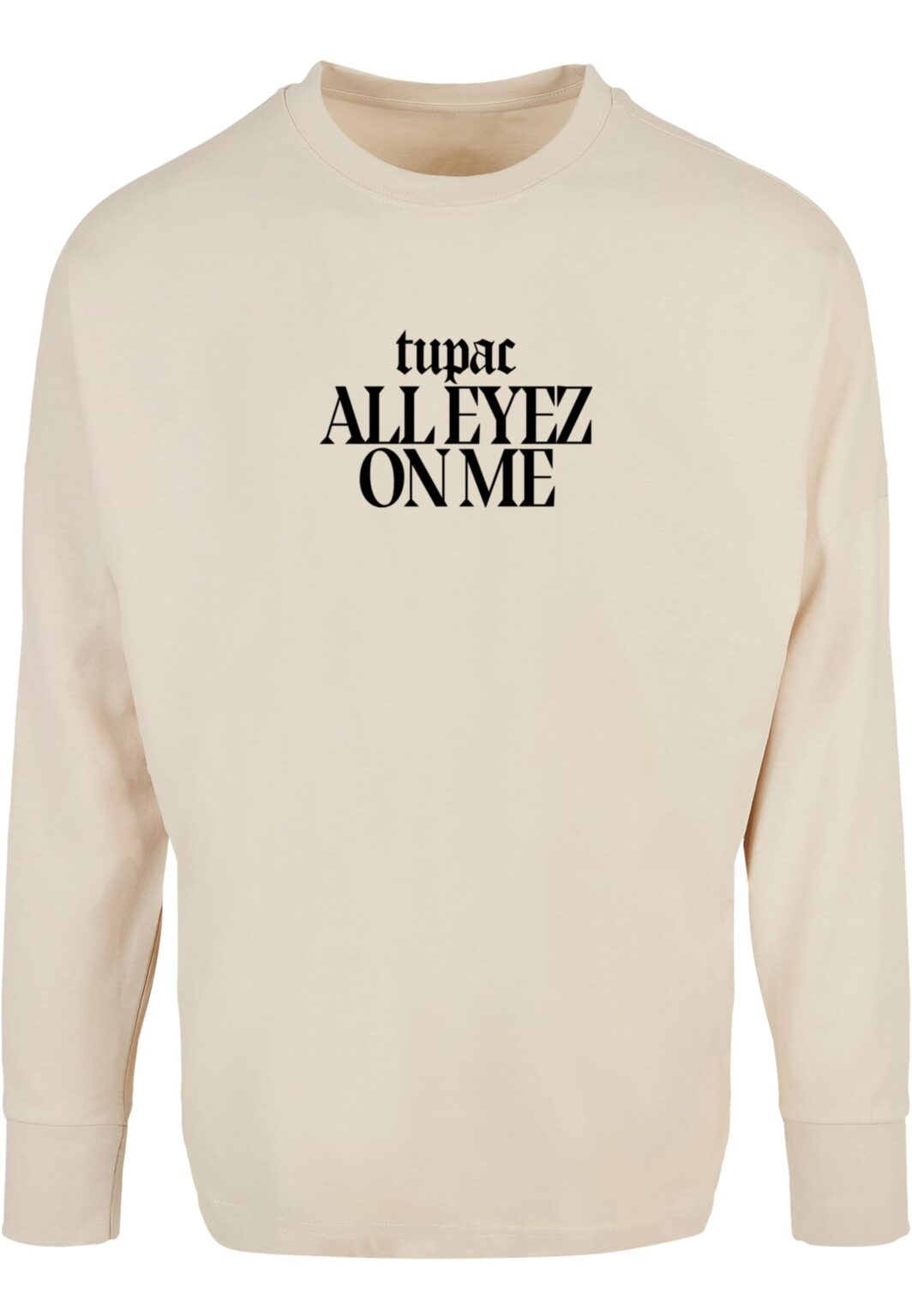 Men's hoodless sweatshirt 2Pac All Eyez on me Tracklist Cut On cream