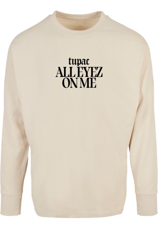 Men's hoodless sweatshirt 2Pac All Eyez on me Tracklist Cut On cream