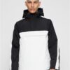 Men's pull-over jacket with hood white/black