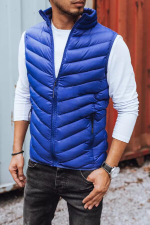 Men's quilted vest dark blue Dstreet z