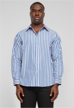Men's shirt Striped Summer white/blue