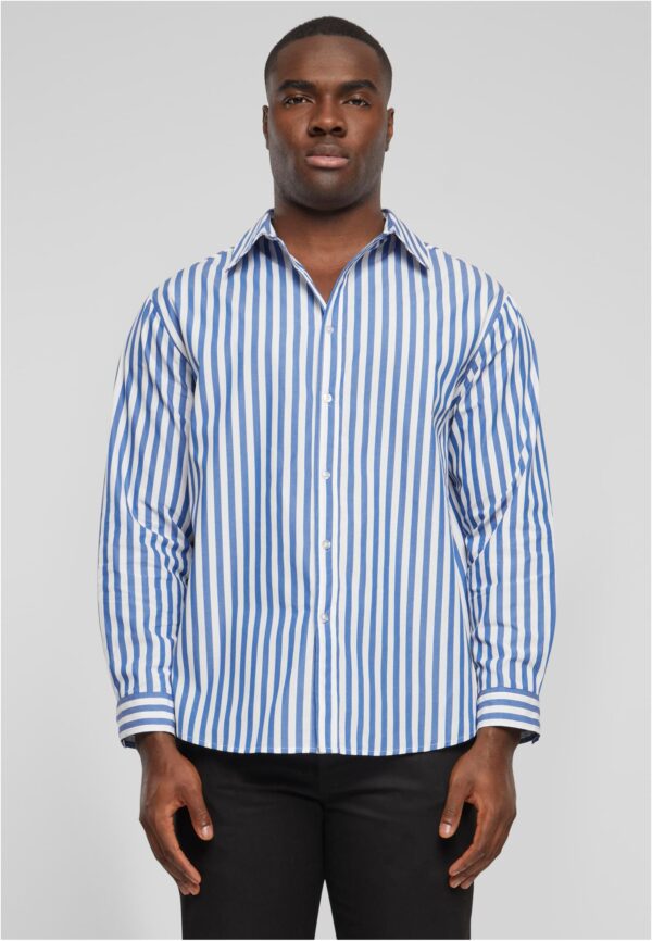 Men's shirt Striped Summer white/blue