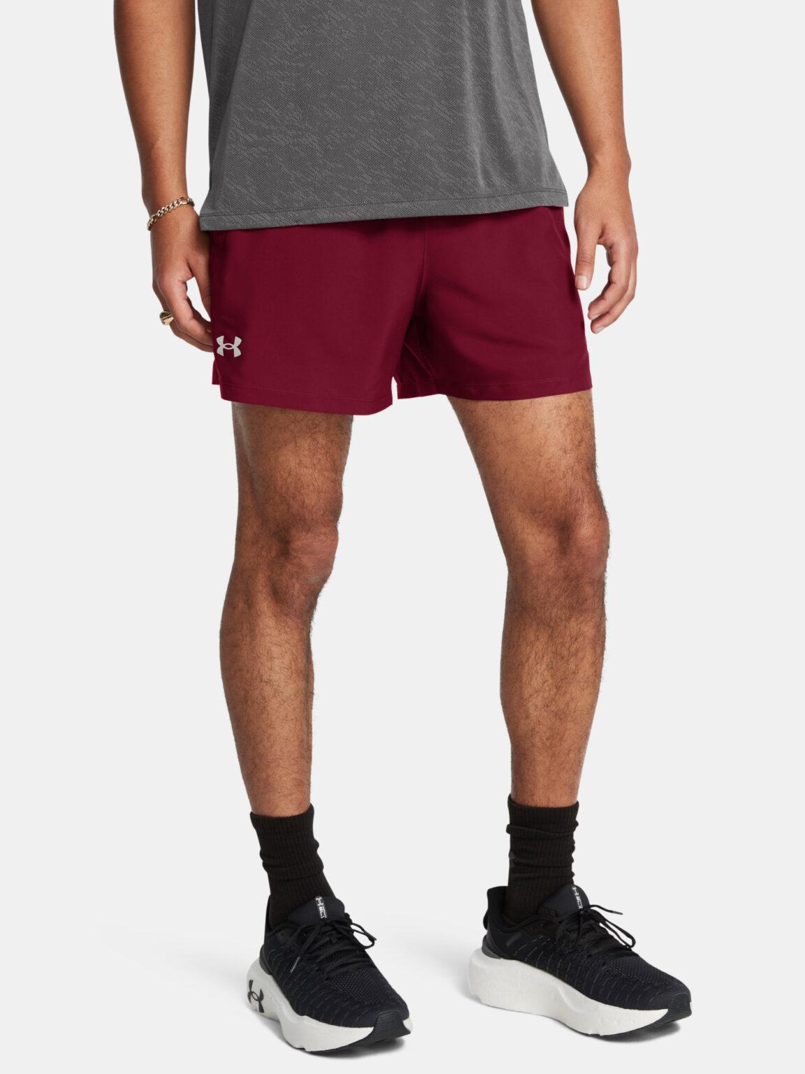 Men's shorts Under Armour UA LAUNCH 5'' SHORTS-RED - Men