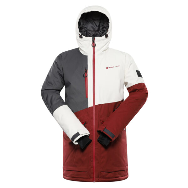 Men's ski jacket with PTX membrane ALPINE PRO UZER merlot