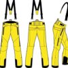 Men's ski pants with PTX membrane ALPINE PRO LERMON nano yellow