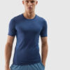 Men's slim sports T-shirt made of recycled 4F materials - denim