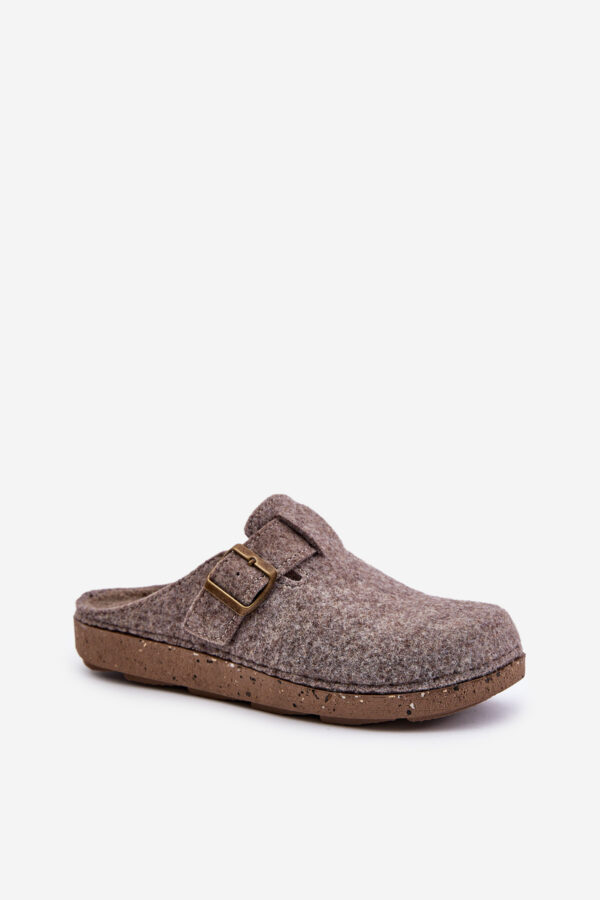 Men's slippers with buckle Inblu beige health slippers