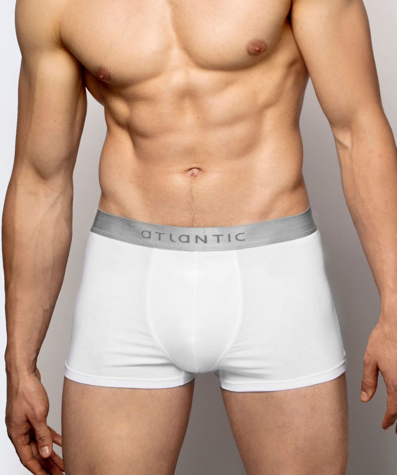 Men's sports boxers made of Pima cotton ATLANTIC - white
