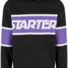 Men's sweatshirt Starter Across Stripe Hoodie black/purple