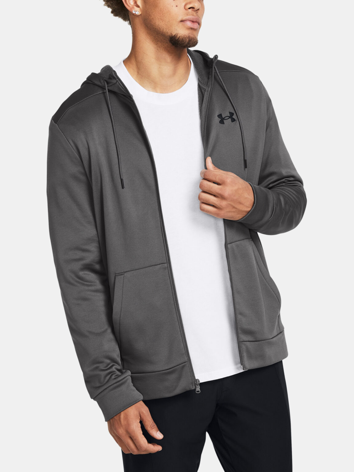 Men's sweatshirt Under Armour UA Armour Fleece FZ Hoodie-GRY - Men's