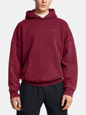 Men's sweatshirt Under Armour UA Icon HWT Flc Wash OS Hood-RED - Men's