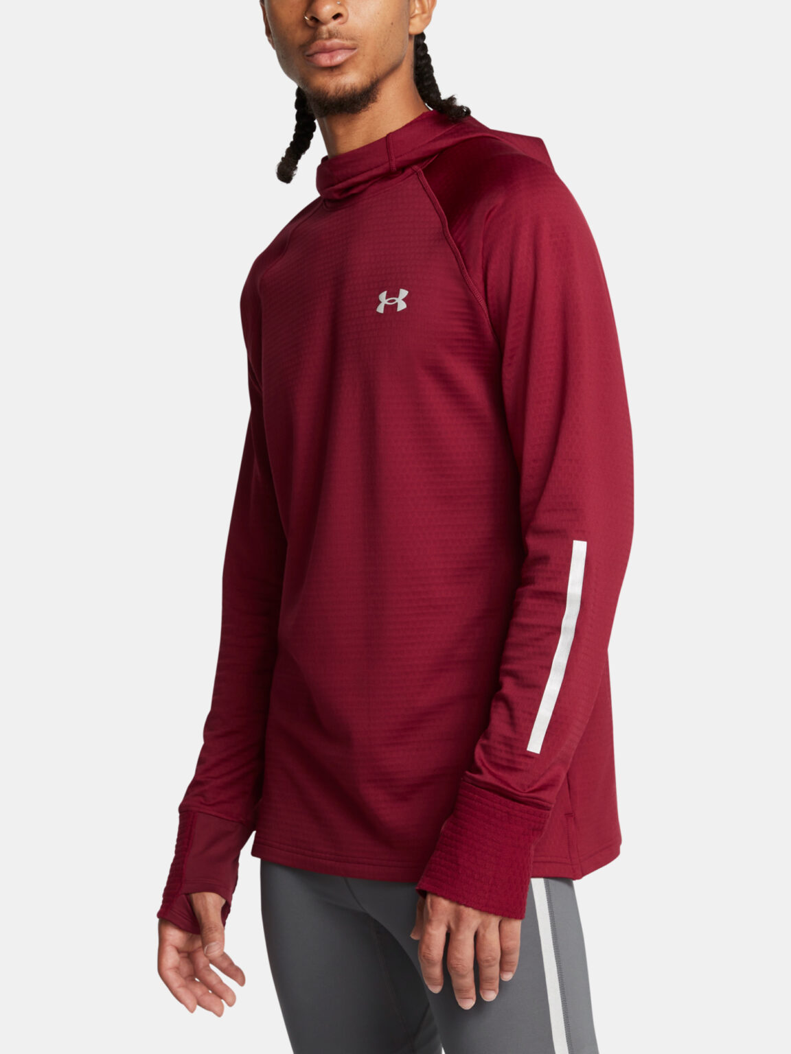 Men's sweatshirt Under Armour UA LAUNCH ELITE CW HOODY-RED - Men's