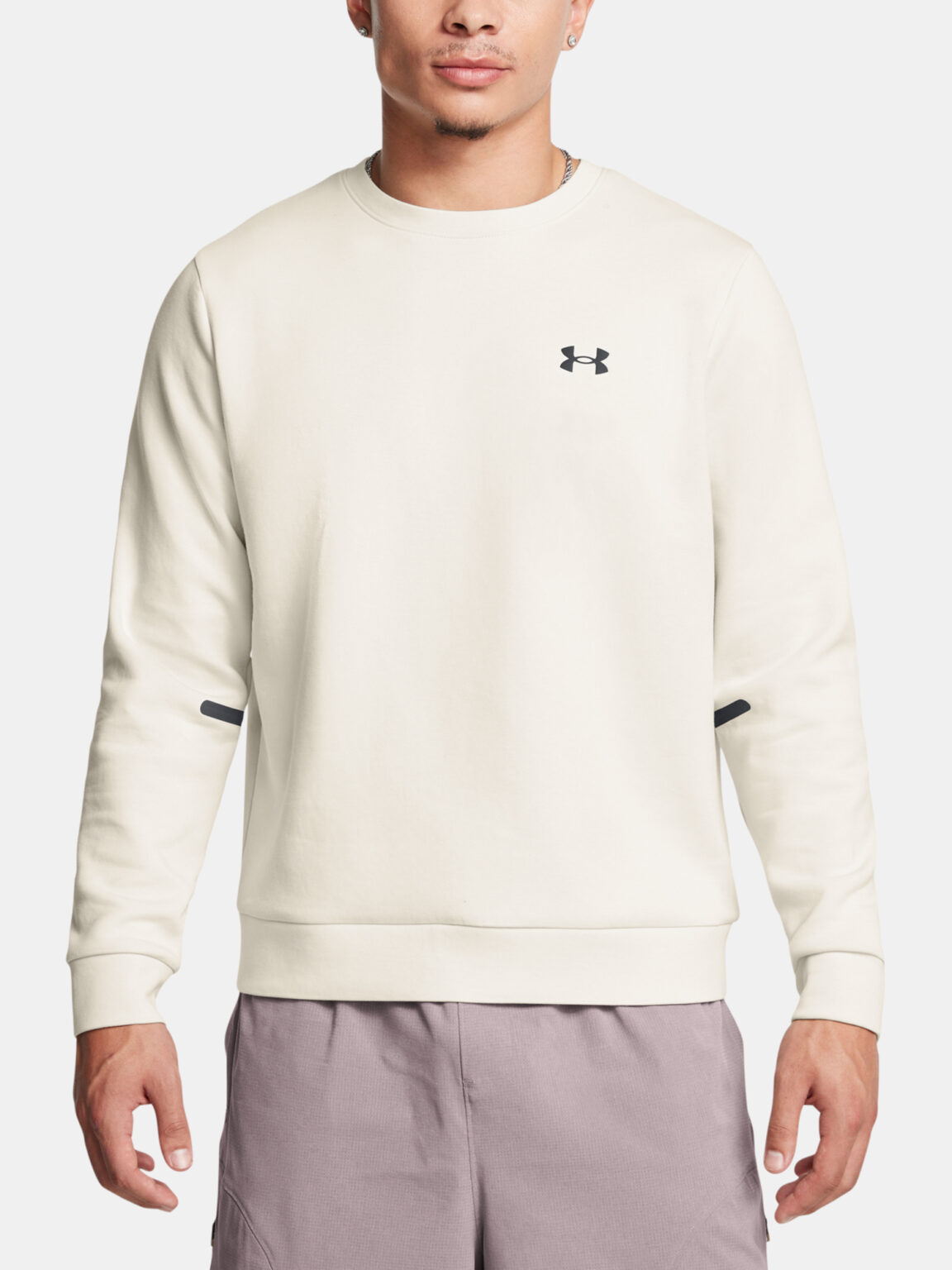 Men's sweatshirt Under Armour UA Unstoppable Flc Crew EU-WHT - Men's