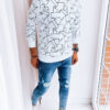 Men's sweatshirt with white print Dstreet