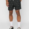 Men's swimwear with embroidery black/palm