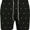 Men's swimwear with embroidery shark/black/white