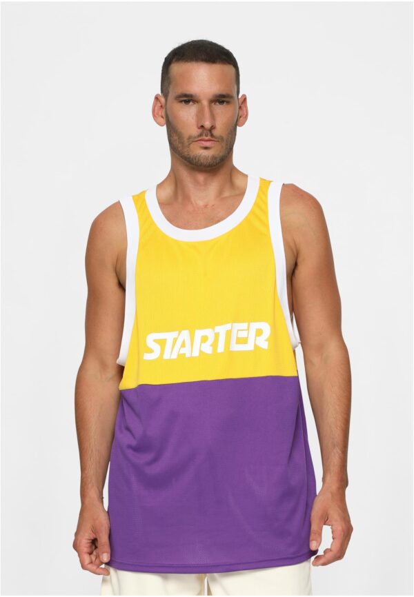 Men's tank top Split Mesh yellow/purple