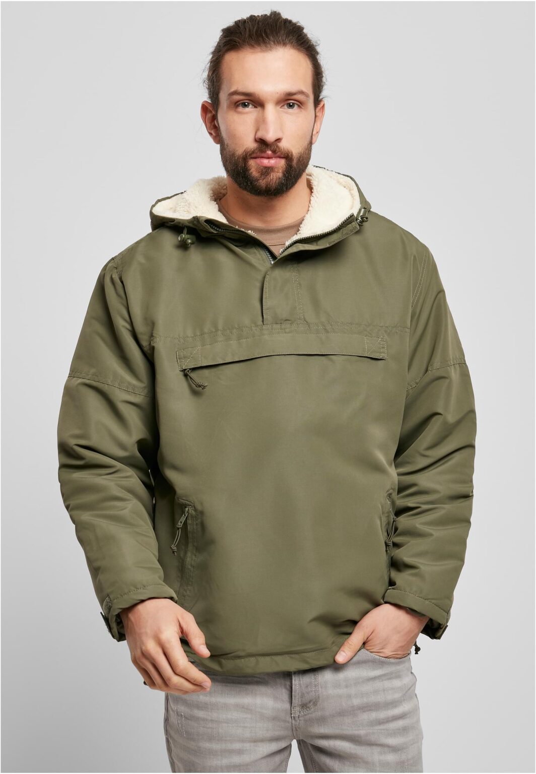 Men's windbreaker Brandit Windbreaker Sherpa - olive