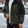 Men's winter jacket with hood green Dstreet