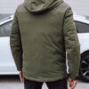 Men's winter jacket with hood green Dstreet
