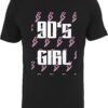 Merchcode Póló '90ies Girl'  lila / pasztellila / fekete / fehér-hu