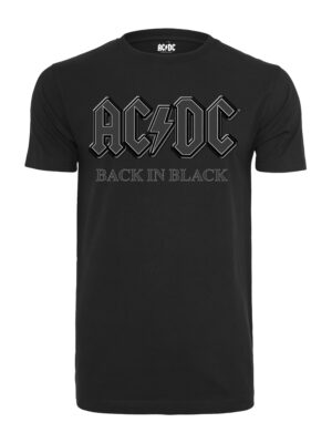 Merchcode Póló 'ACDC Back In Black'  ezüstszürke / fekete / fehér-hu