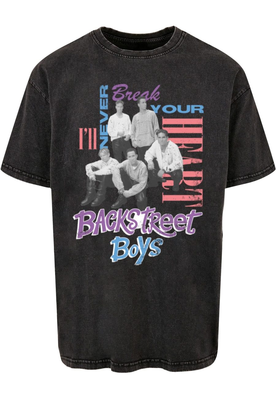 Merchcode Póló 'Backstreet Boys - INBYH'  világoskék / antracit / sötétlila / világospiros-Ár