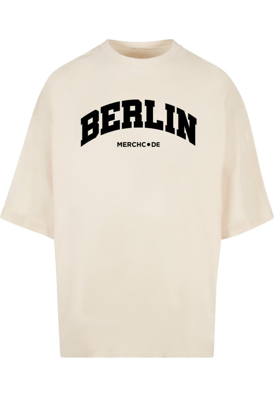Merchcode Póló 'Berlin'  fekete / gyapjúfehér-Ár