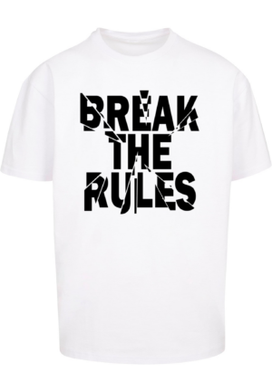 Merchcode Póló 'Break The Rules 2'  fekete / fehér-Ár