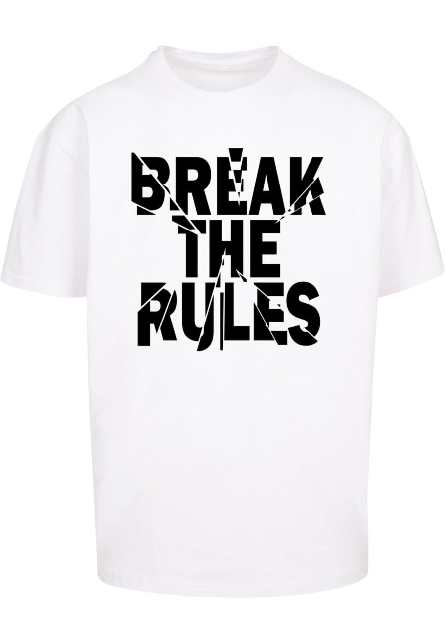 Merchcode Póló 'Break The Rules 2'  fekete / fehér-Ár
